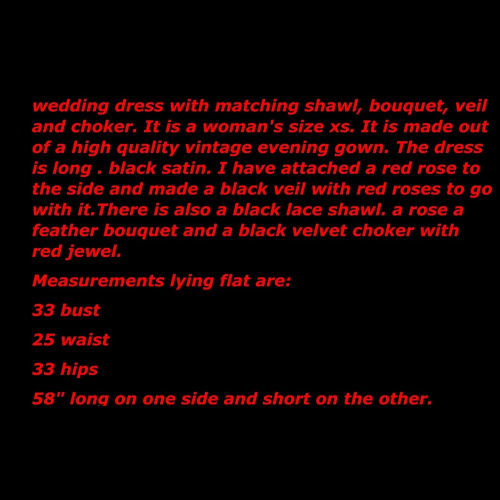 Vampiress Wedding Dress and accessories. Size XS - Picture 2 of 8